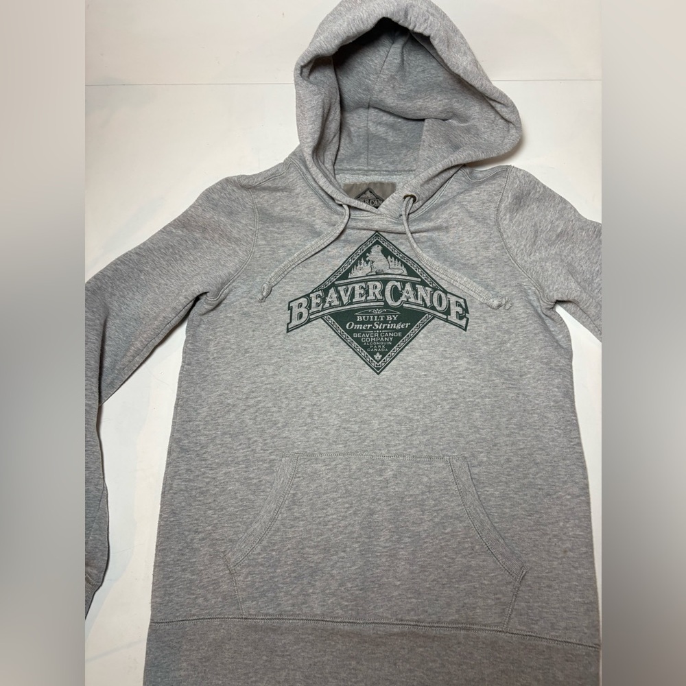 Vintage Beaver Canoe Gray  and Green Hoodie for Men or Women!